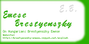 emese brestyenszky business card
